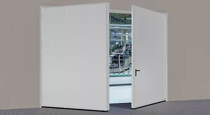 Противопожарные секционные ворота Doorhan DHRFP двустворчатые